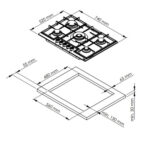 FR-ED038 FERRE-75 CM WOK GRİ ANKASTRE OCAK - Görsel 4